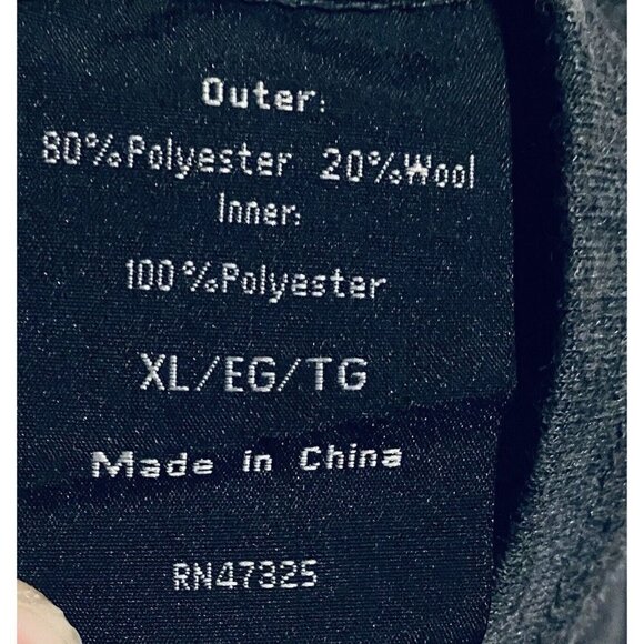 Omni Wool Shirt Mens XL Gray Quarter Zip Pullover Base Layer Thumbholes Outdoor - Picture 6 of 7